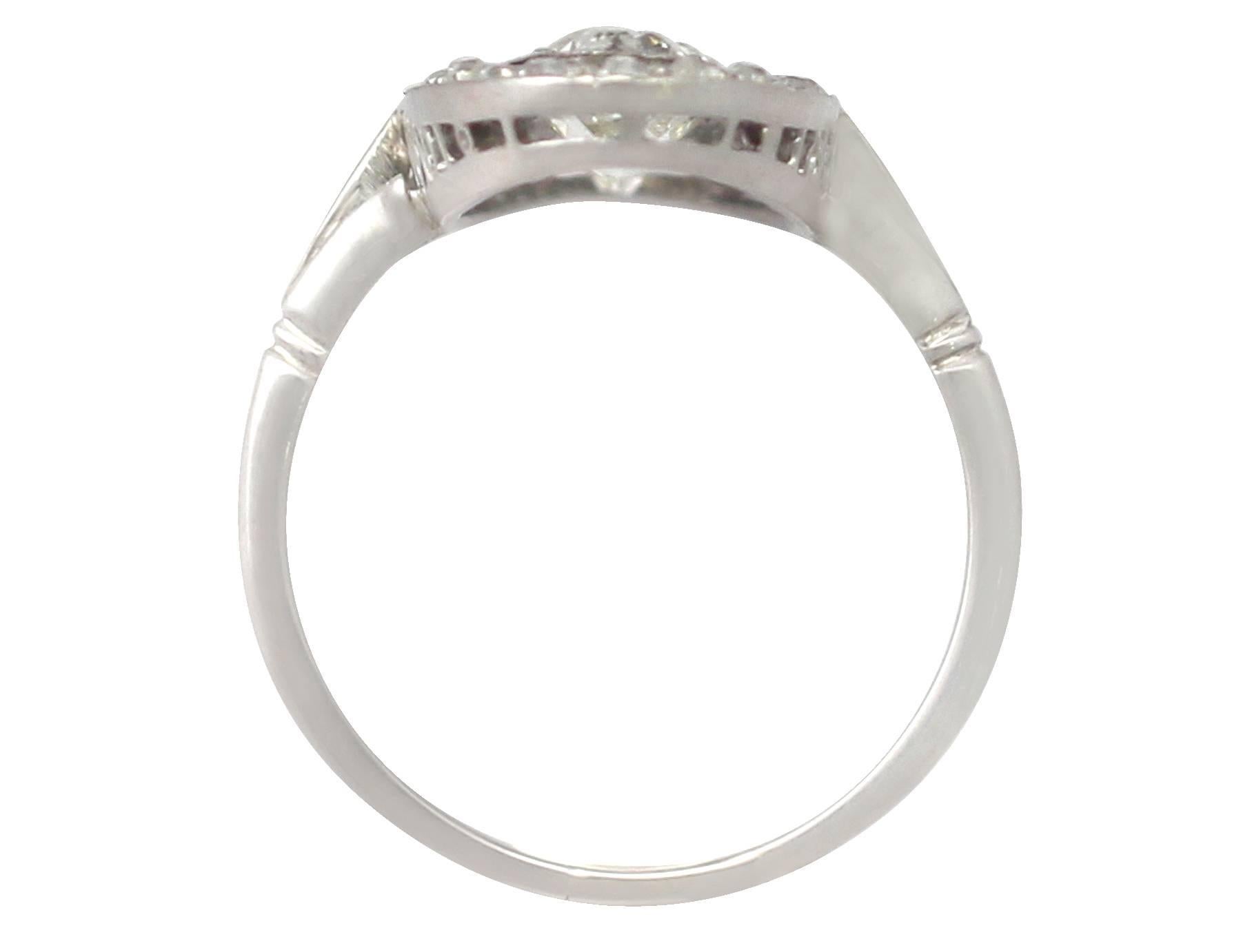 Women's Antique 3.24 Carat Diamond & Palladium Cocktail Ring