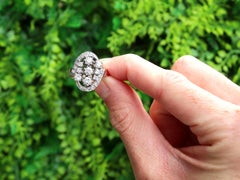 1950s 1.76 Carat Diamond and White Gold Cocktail Ring