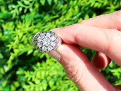 Vintage 1.13 Carat Diamond and White Gold Cocktail Ring