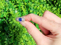 1.60 Carat Oval Cut Sapphire 1.20 Carat Diamond 18k Yellow Gold Cocktail Ring