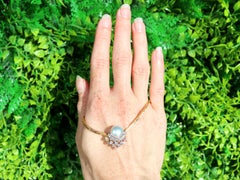 Cultured Pearl and 1.75 Carat Diamond Yellow Gold Necklace