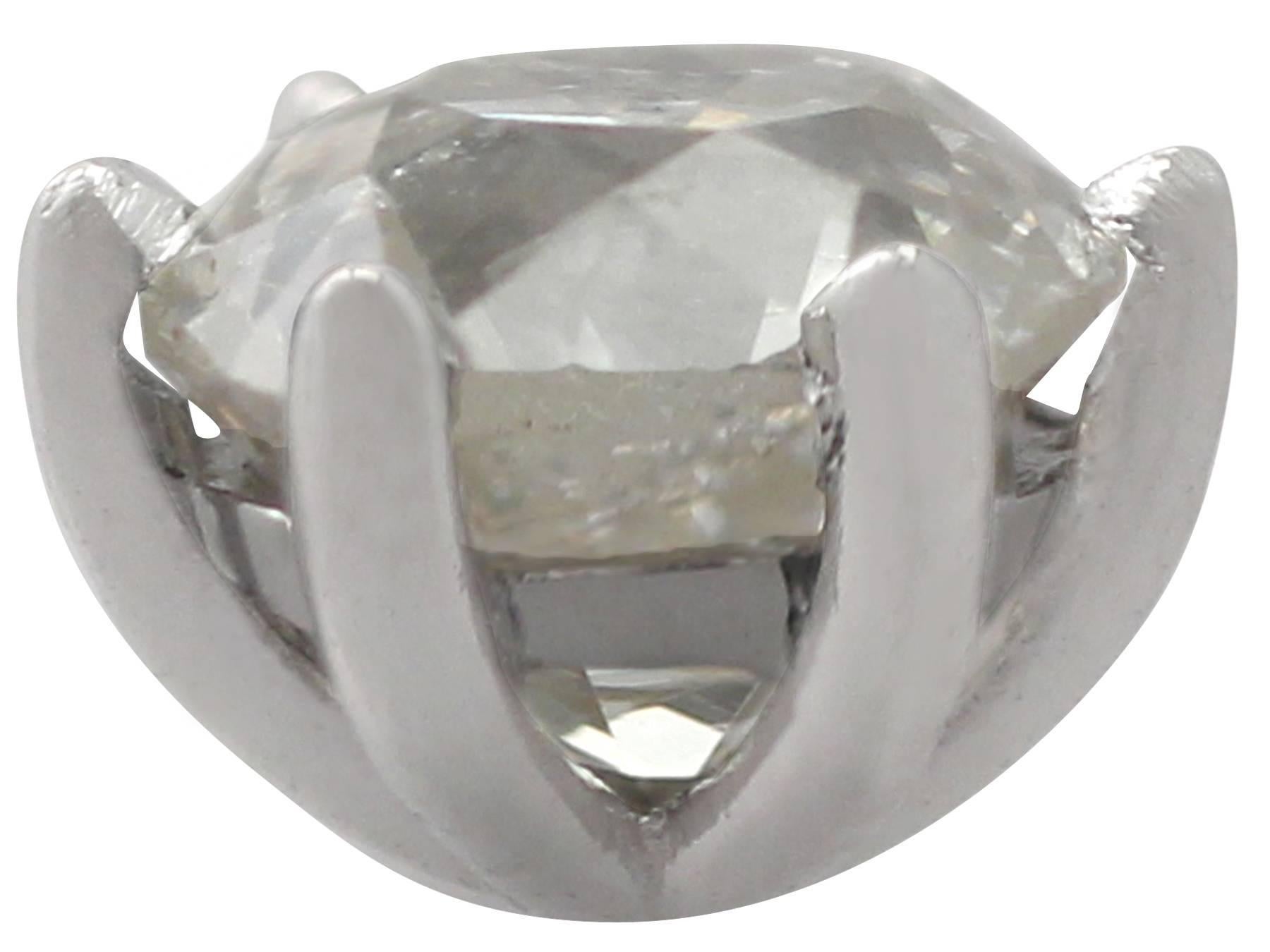 0.89Ct Diamond & Platinum Solitaire Pendant - Antique Circa 1900 & Contemporary 1