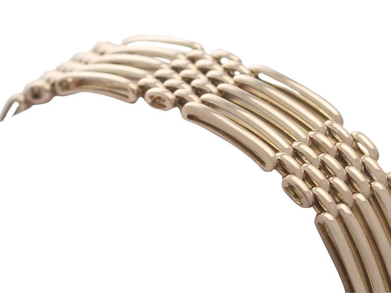 9k Rose Gold Gate Link Bracelet Antique Circa 1910 For At 1stdibs A Fine And Impressive Antique 9 Karat Rose Gold Gate Link Bracelet Part Of Our