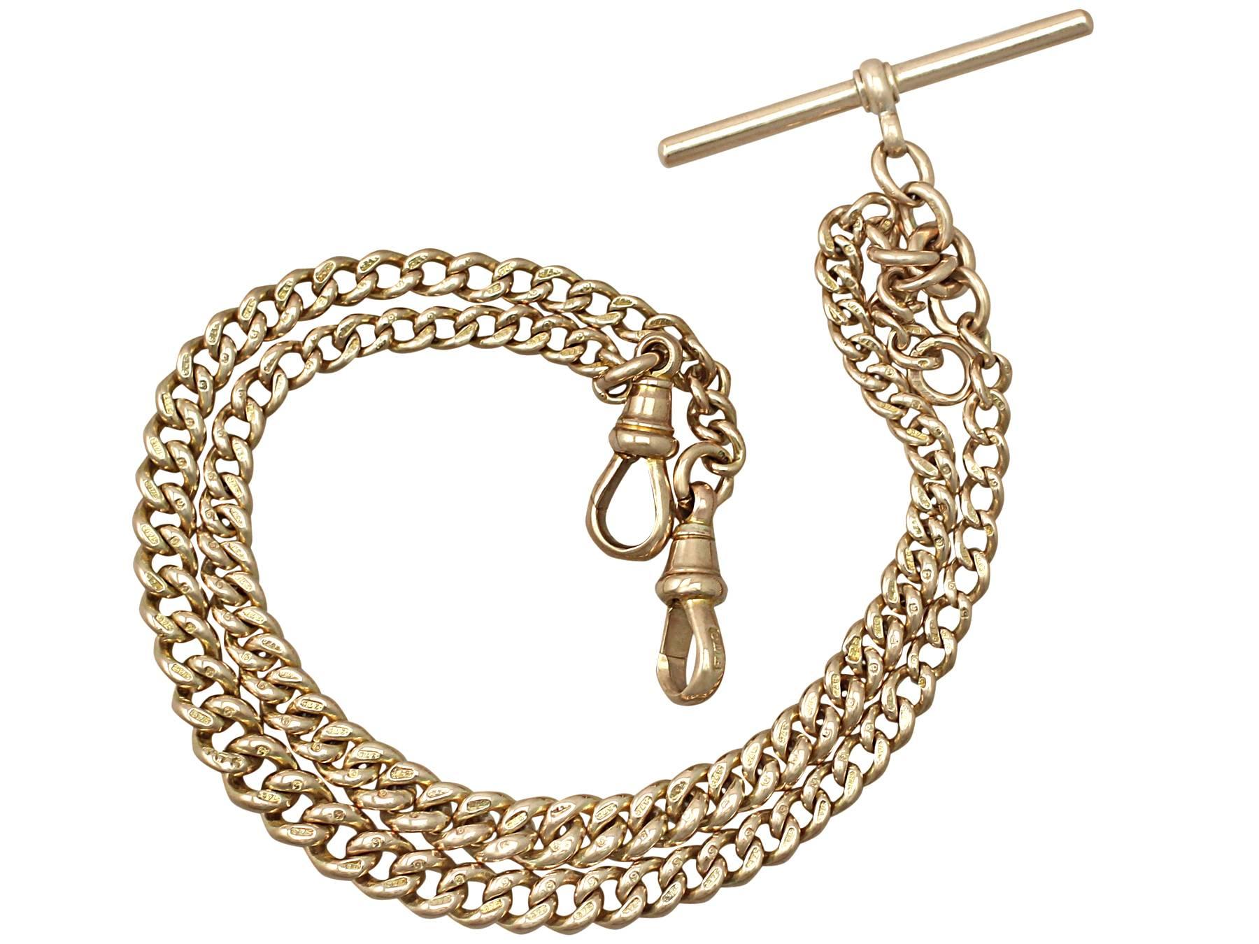 A fine and impressive antique 9 karat yellow gold double Albert watch chain; part of our antique jewelry and estate jewelry collections

This fine and impressive antique double Albert watch chain has been crafted in 9k yellow gold.

The rounded