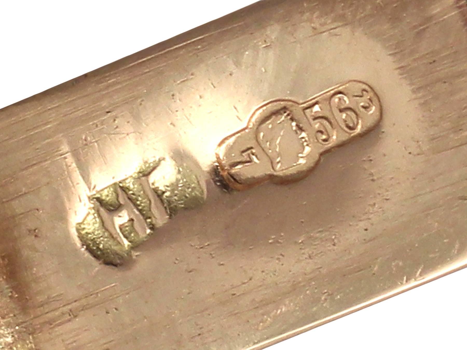 14k Yellow Gold Gate Link Bracelet - Antique Russian Circa 1915 1