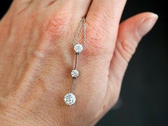 Antique 1.74ct Diamond and Platinum Necklace, Circa 1930, Unisex