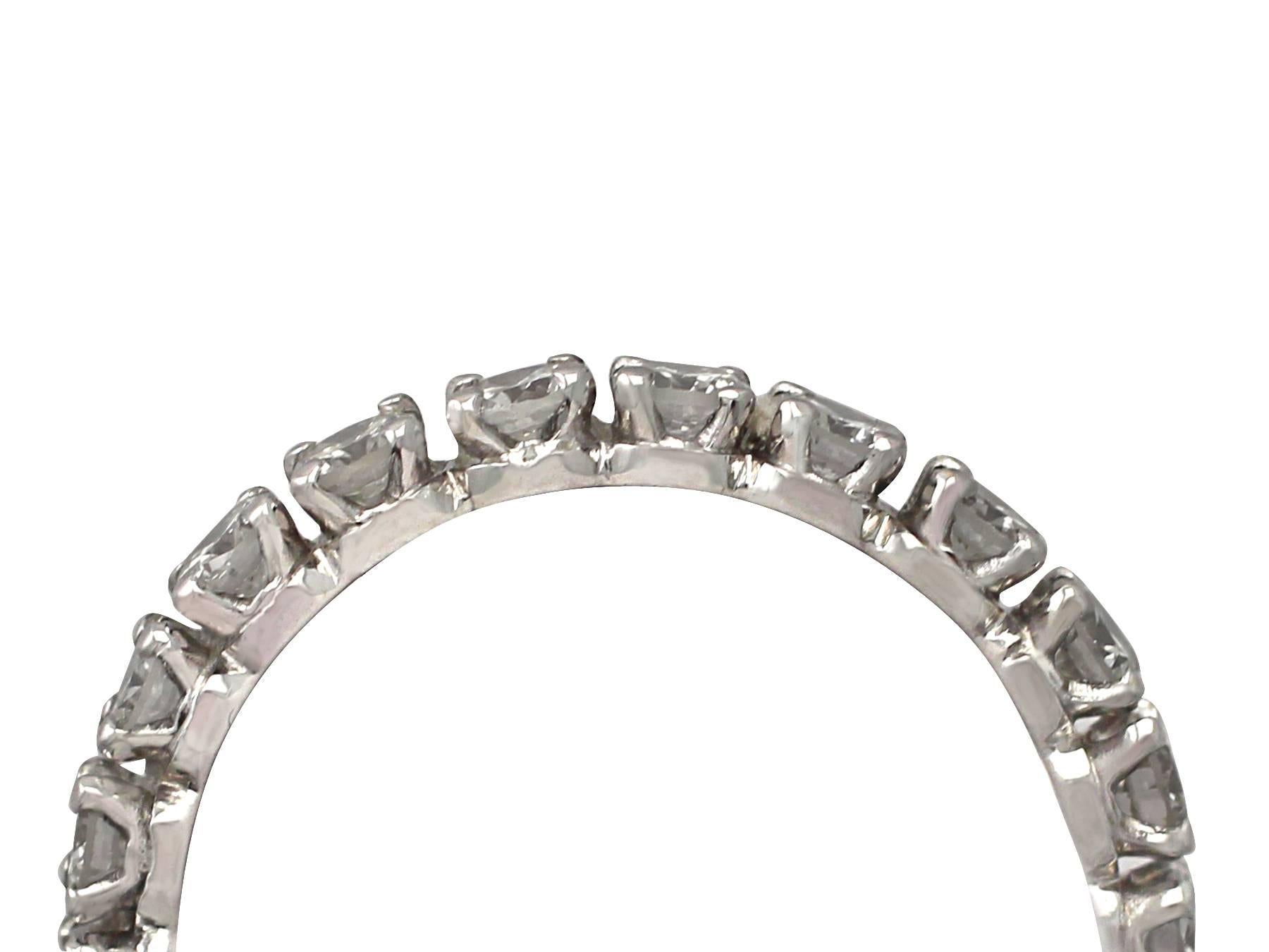 A fine and impressive 1.42 carat diamond and 18 karat white gold full eternity ring; part of our vintage jewellery collections

This fine and impressive vintage diamond full eternity ring has been crafted in 18k white gold.

This vintage eternity