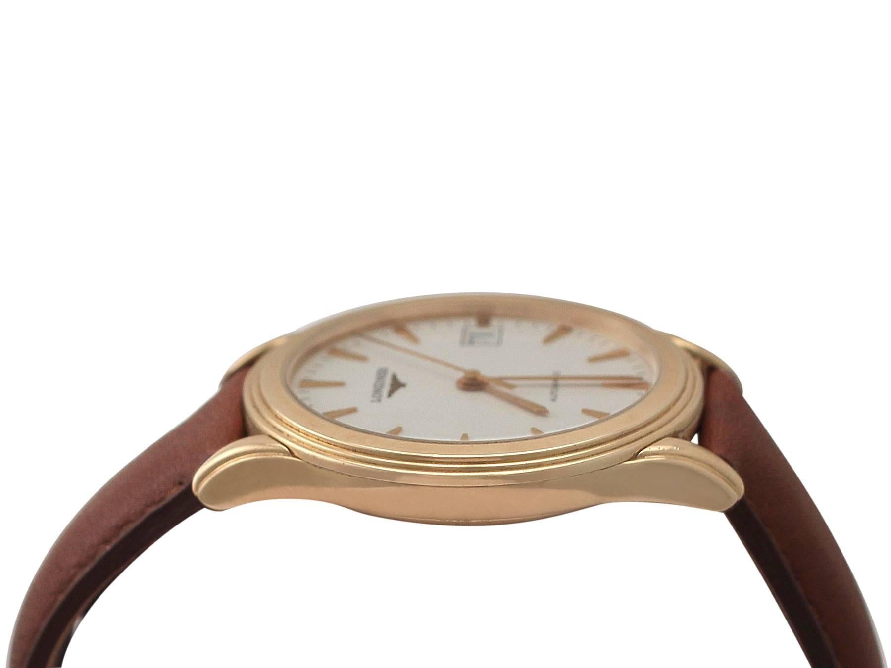 A fine and impressive vintage Longines Flagship gents 18 carat rose / pink gold automatic wrist watch; part of our mens vintage watch collection

This fine vintage Longines 'Flagship' gentleman's watch has been crafted in 18k rose / pink