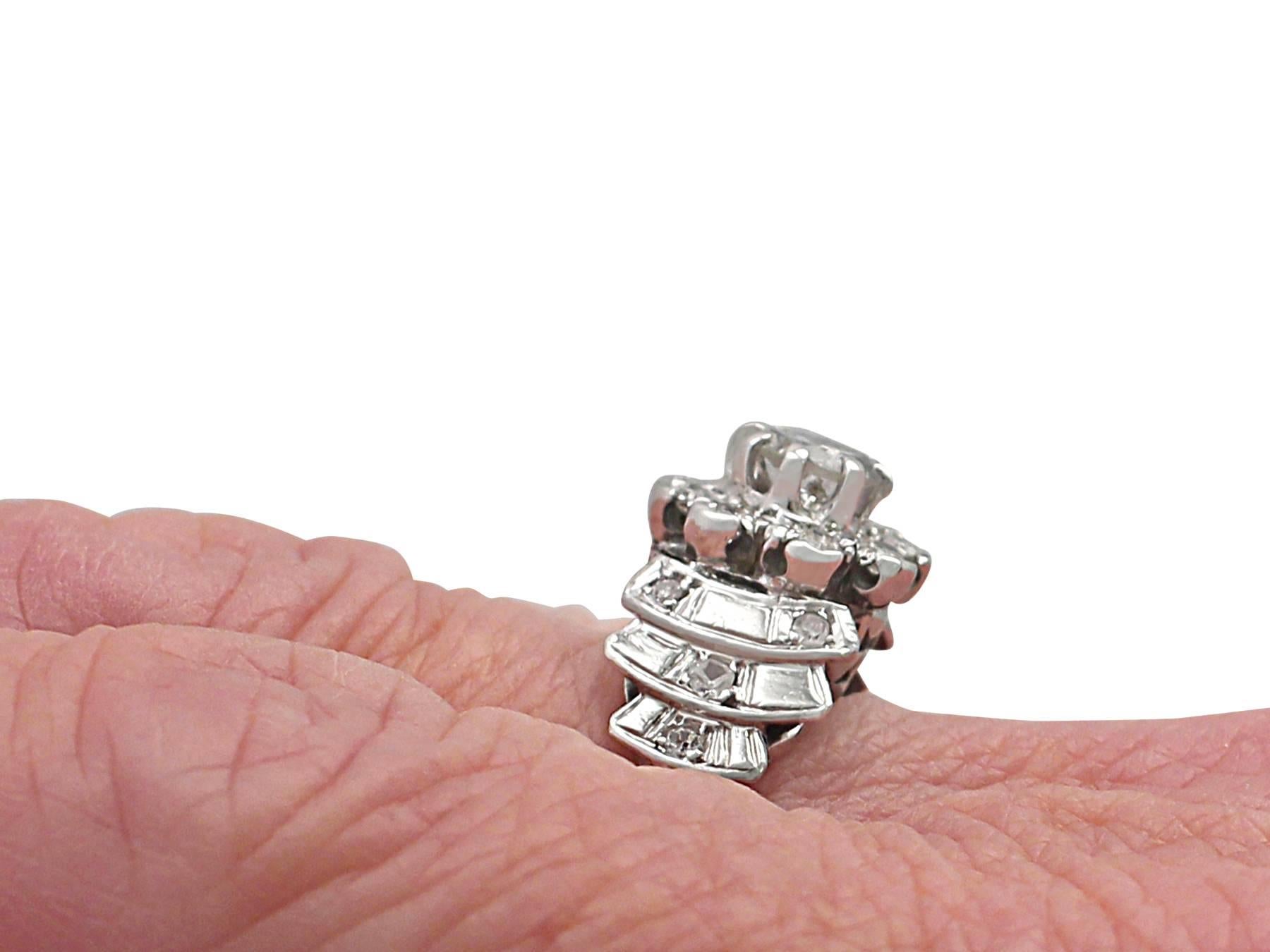 1950s Diamond and Platinum Cocktail Ring 3