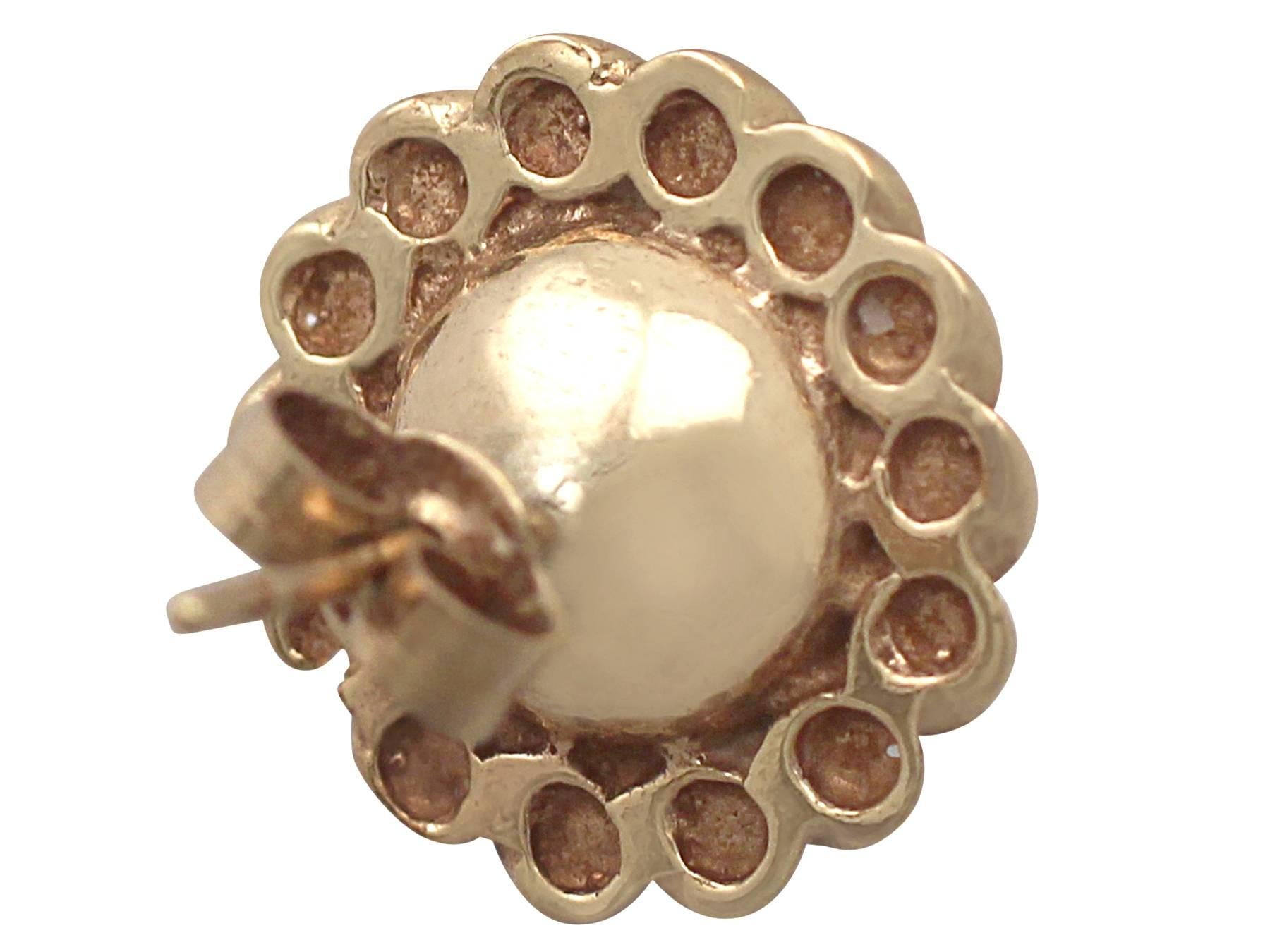 Perle und 9k Gelbgold Ohrstecker - Vintage Circa 1990 2