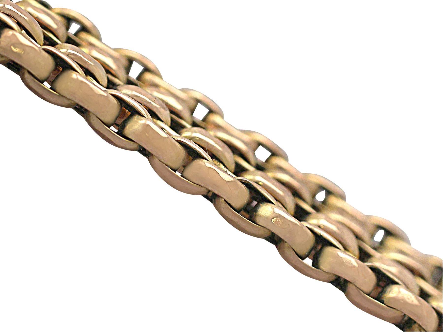 Women's or Men's 9k Yellow Gold Longuard / Watch Chain - Antique Circa 1890