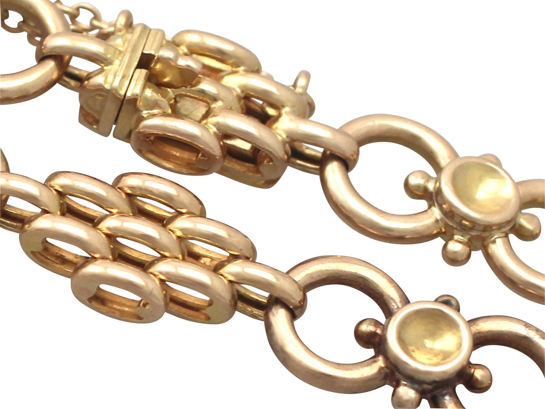 Women's 15k Yellow Gold Bracelet - Antique Circa 1900