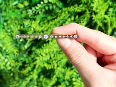 Antique 0.77ct Diamond and 18k Yellow Gold Bar Brooch, Circa 1910
