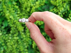 1.51 Carat Diamond and White Gold Trilogy Engagement Ring