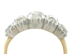 1880s Victorian 2.74 Carat Diamond and 18 Karat Yellow Gold, Five-Stone Ring