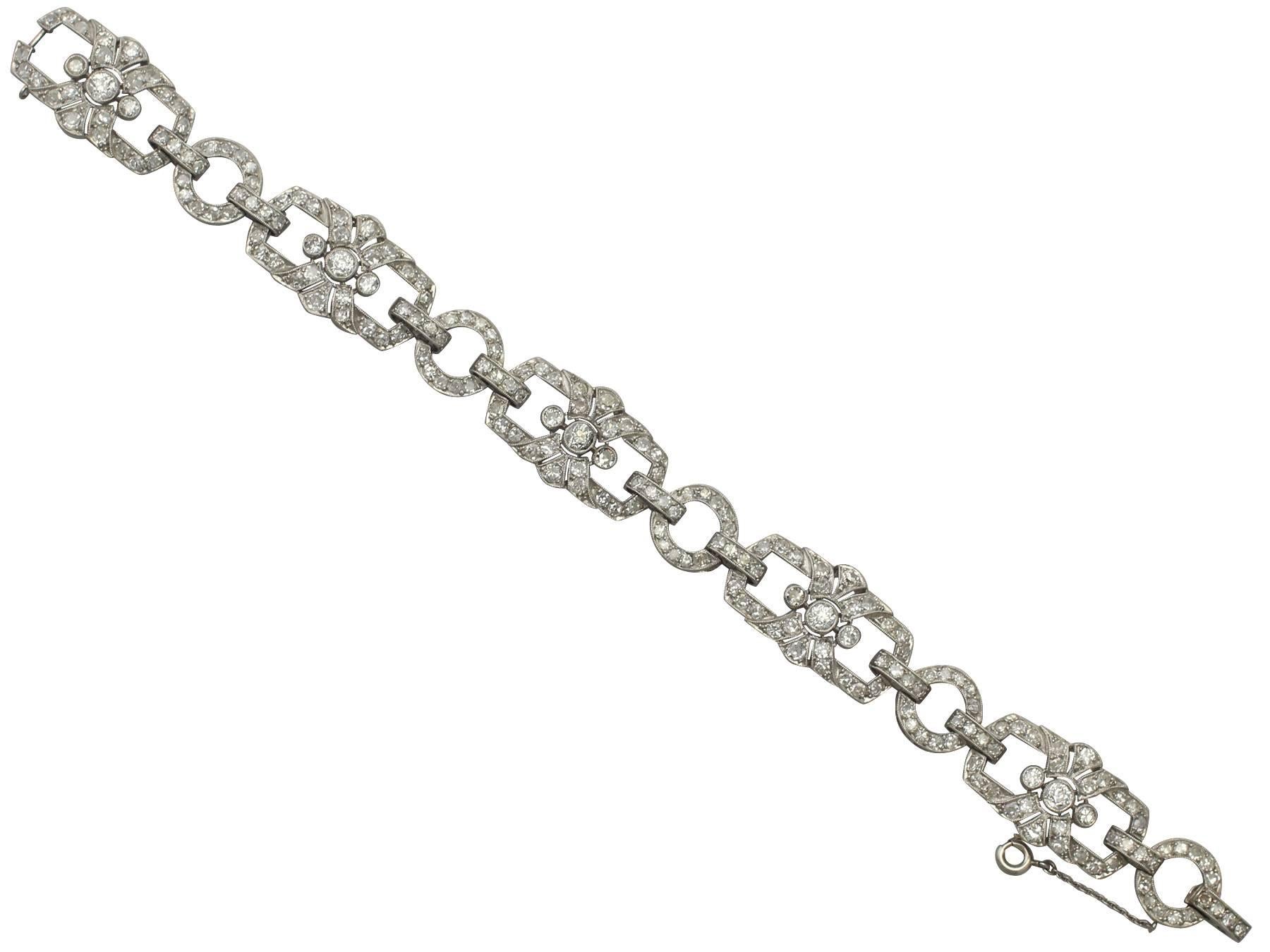 4.62ct Diamond and Platinum Bracelet - Art Deco - Antique Circa 1930 2