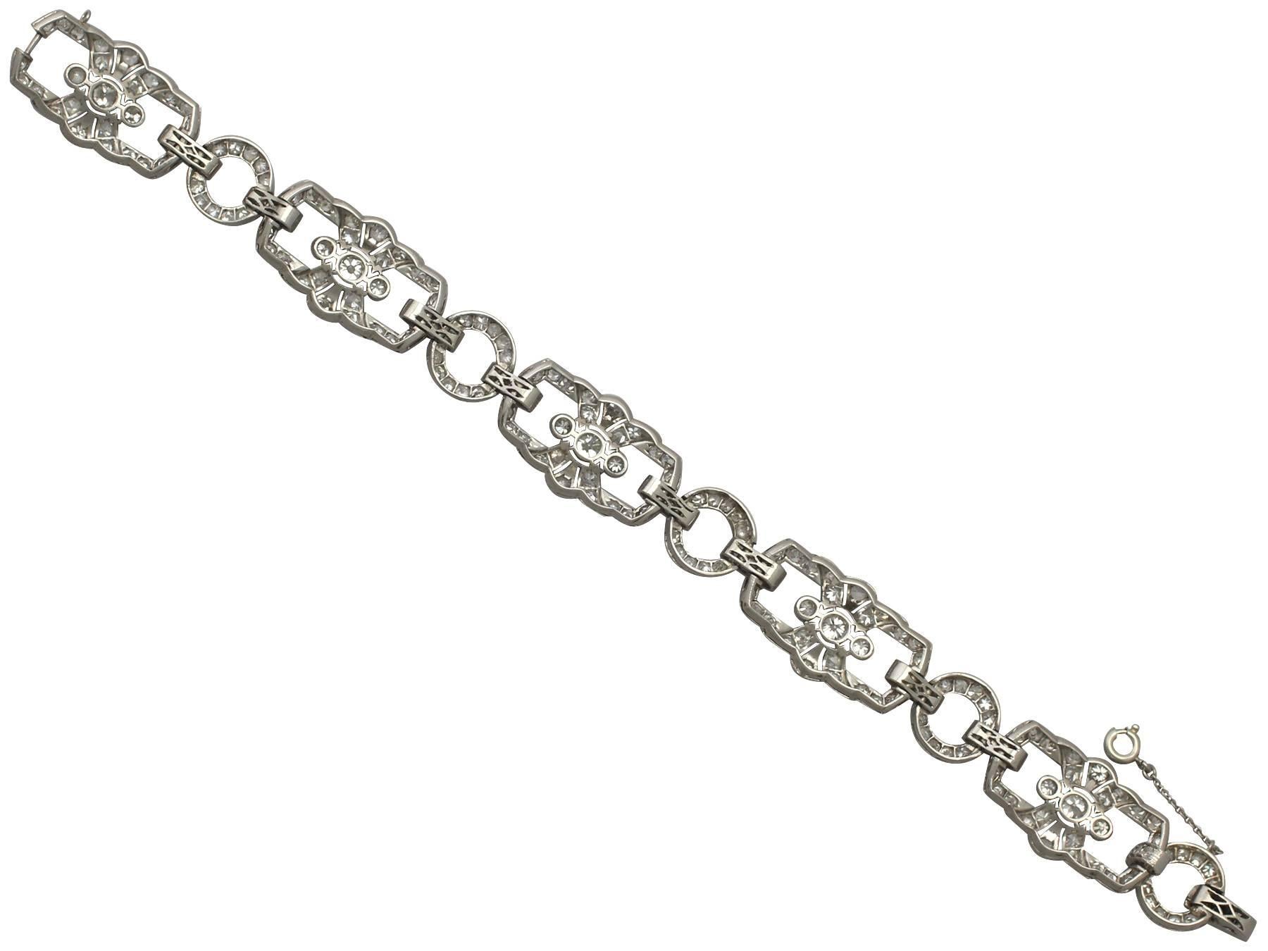 4.62ct Diamond and Platinum Bracelet - Art Deco - Antique Circa 1930 3