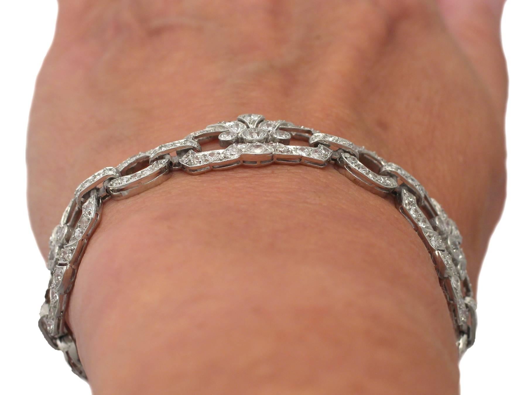 4.62ct Diamond and Platinum Bracelet - Art Deco - Antique Circa 1930 6