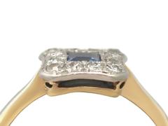 1920s Sapphire and Diamond Yellow Gold Cocktail Ring
