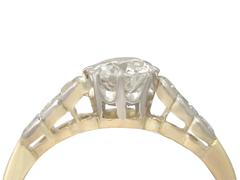 0.46 Carat Diamond and 18K Yellow Gold Soitaire Ring - Antique Circa 1910