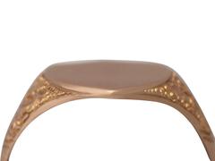 9 k Rose Gold Signet Ring - Antique Victorian
