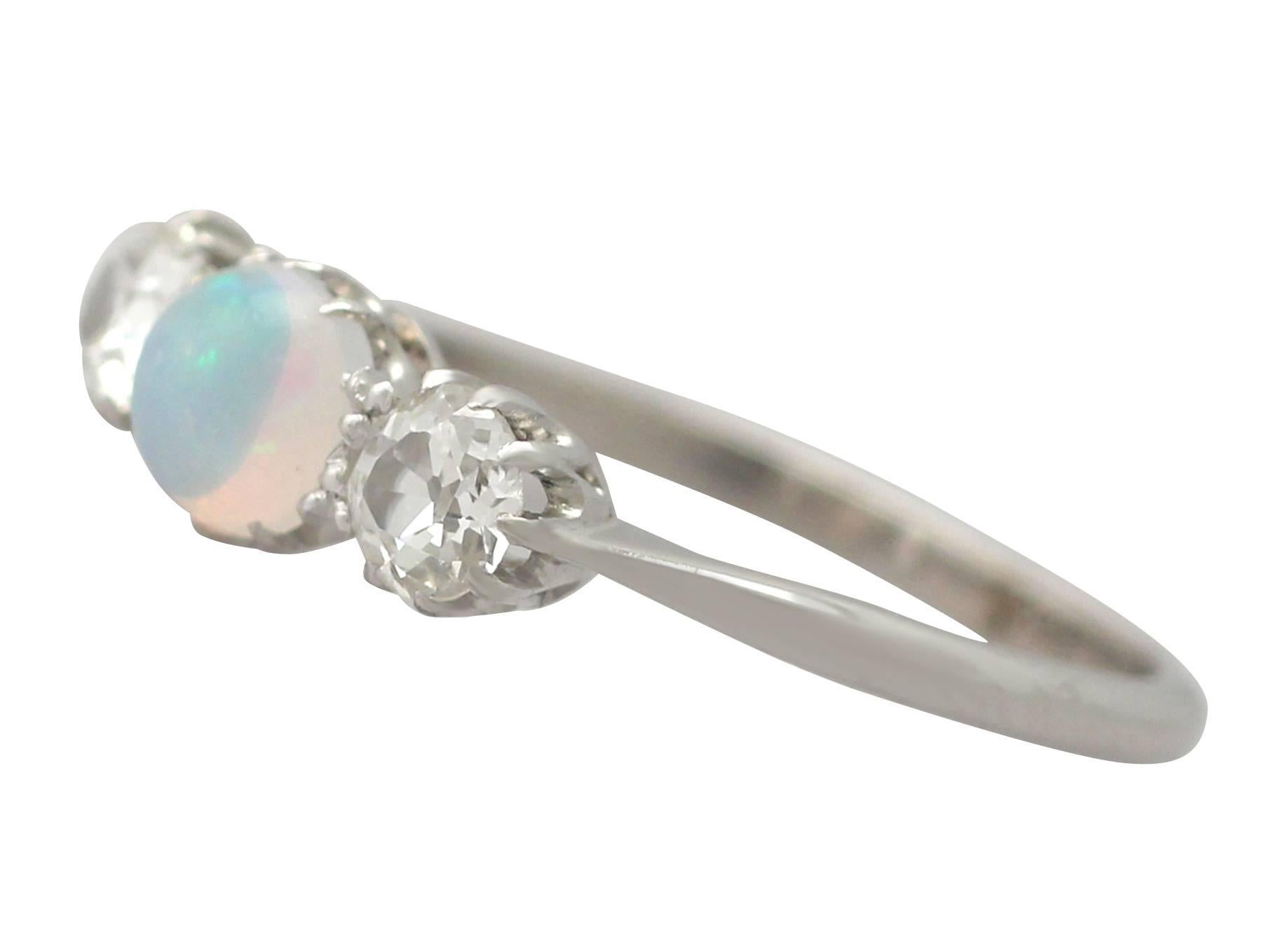 opal and diamond trilogy ring