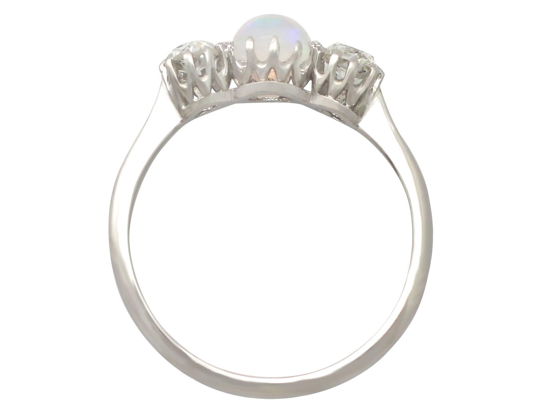 opal diamond trilogy ring