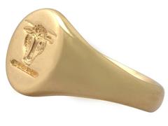 1920s 18 k Yellow Gold Signet Ring