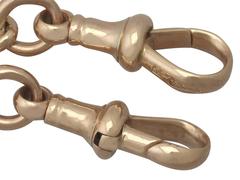 1923 9k Yellow Gold Double Albert Watch Chain