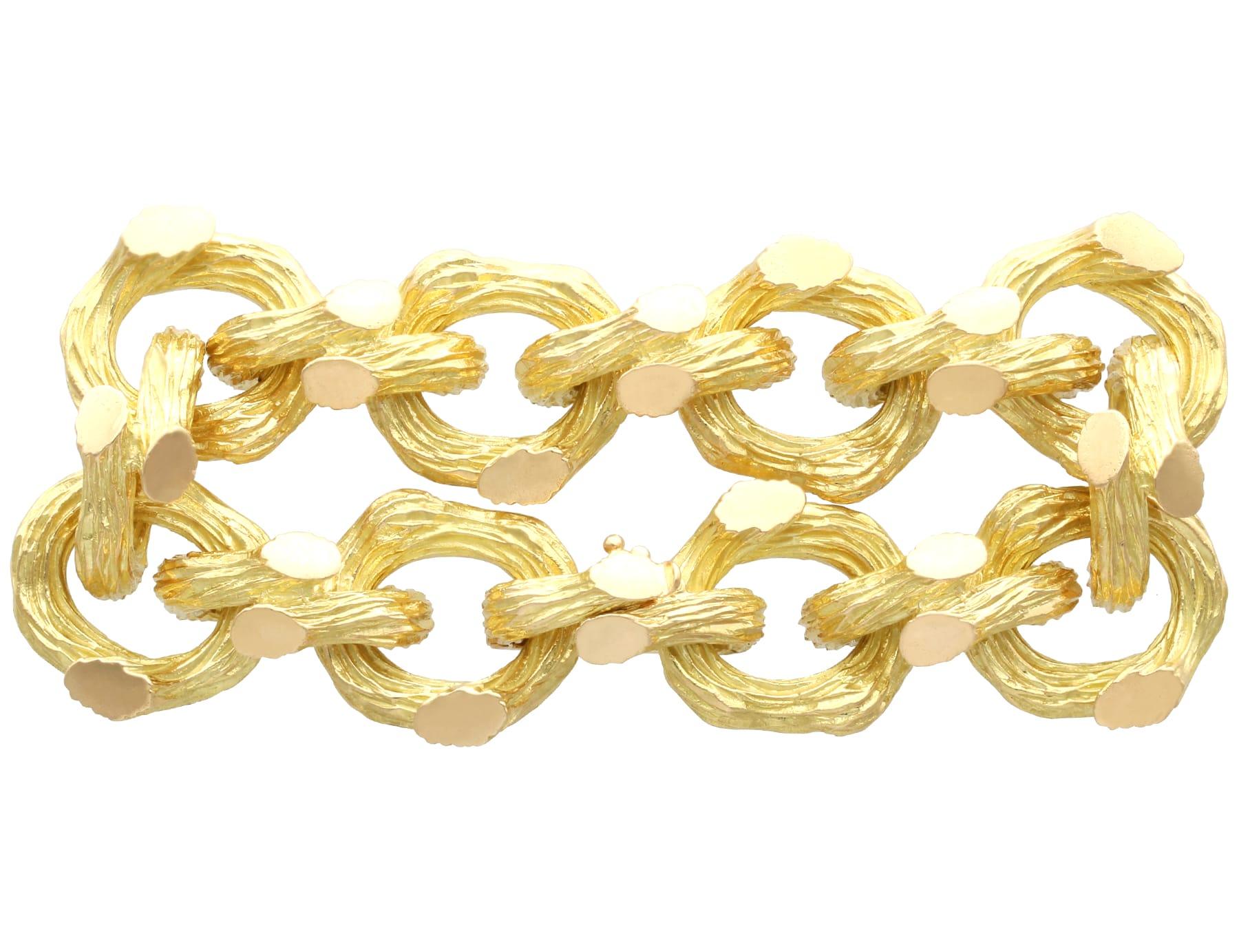 Boucheron Bracelet en or jaune 18k - Vintage en vente 1