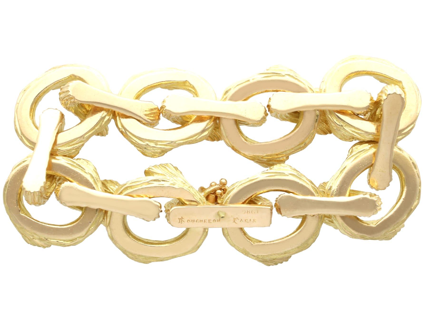 Boucheron Bracelet en or jaune 18k - Vintage en vente 2