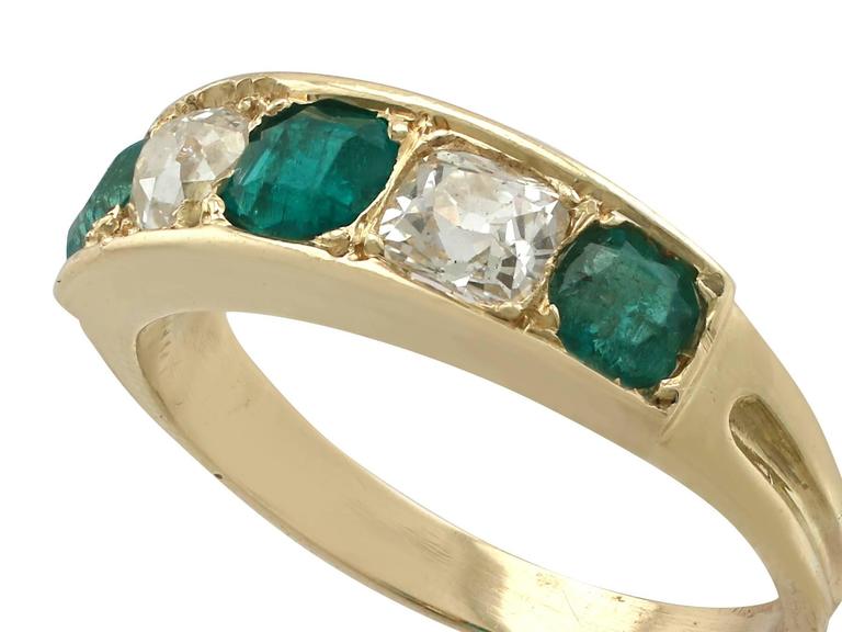 1920s Antique Emerald and Diamond Yellow Gold Ring at 1stDibs | 1920s ...