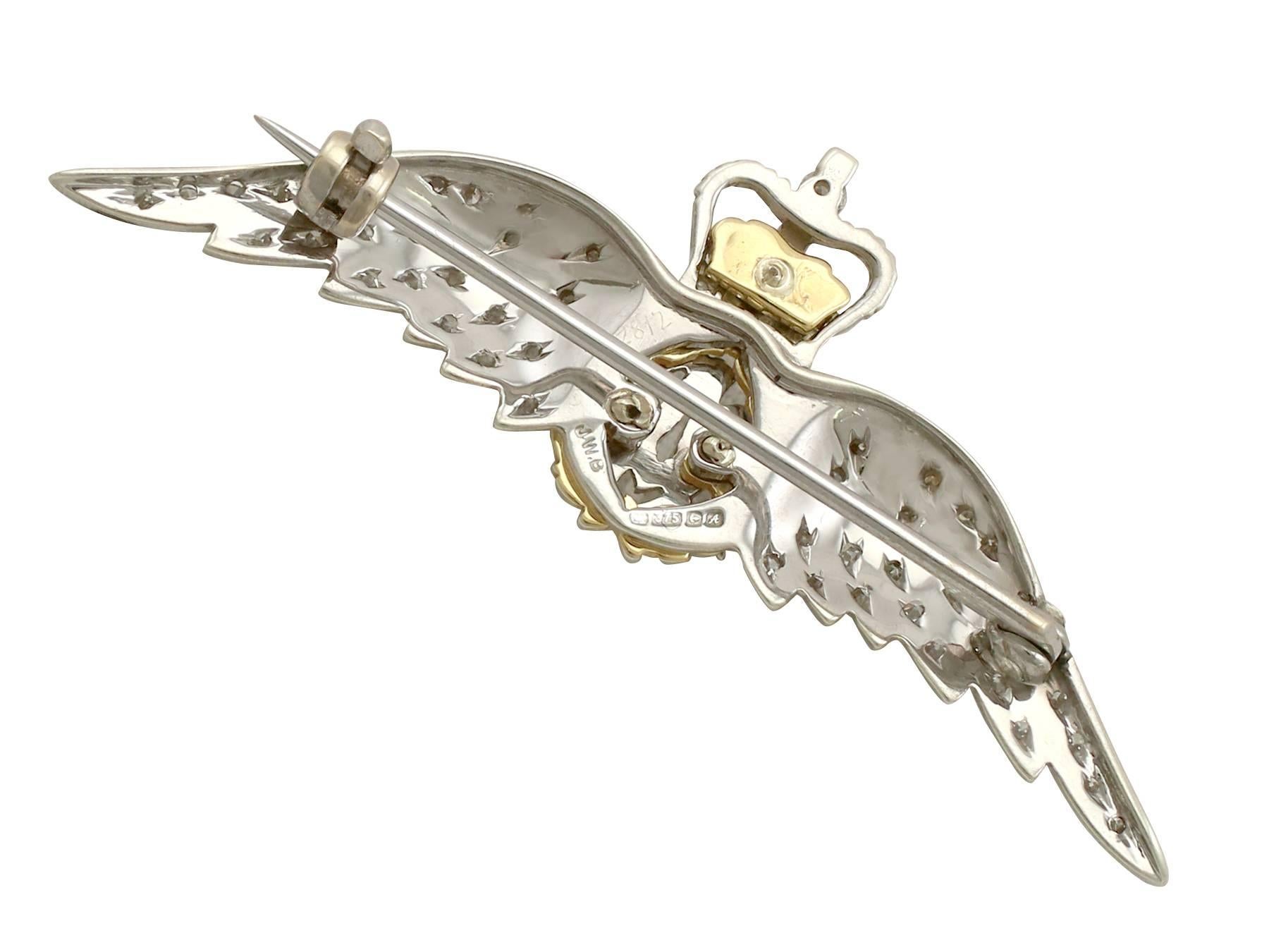 diamond raf sweetheart brooch