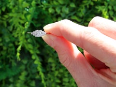 Antique 0.56 Carat Diamond and 18k White Gold Solitaire Style Ring Circa 1920