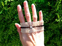 Antique Pearl 4.00 Carat Onyx 2.42 Carat Diamond Platinum Bracelet Circa 1925