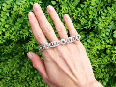 Antique 6.50 Carat Diamond and Platinum Bracelet Circa 1930