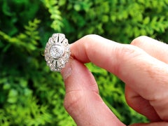 Antique Art Deco 1.46 Carat Diamond and 14k Yellow Gold Dress Ring Circa 1930