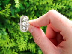 Antique 1.26 Carat Diamond and 18k Yellow Gold Platinum Set Ring Circa 1920