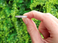 Belgian 0.85 Carat Diamond and 18k White Gold Half Eternity Ring Circa 2000