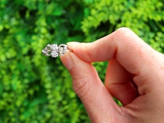 Art Deco Style 0.59 Carat Diamond and 14k White Gold Twist Ring Circa 1950
