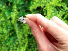 Vintage Belgian 0.42 Carat Diamond and 18k White Gold Twist Ring Circa 1990