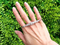 Antique 1.59 Carat Diamond and 18k White Gold Bracelet Circa 1925