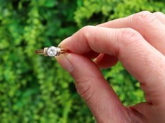 Contemporary 0.39 Carat Diamond and 18k Yellow Gold Solitaire Ring 1997
