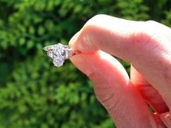 Antique Art Deco 1.29 Carat Diamond and 18k White Gold Ring Circa 1925