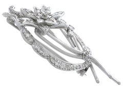 1950s 2.26 Carat Diamond and White Gold Spray Brooch