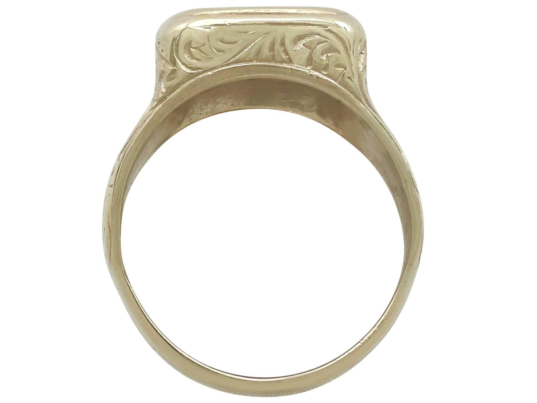 Antique American Yellow Gold Signet Ring 1