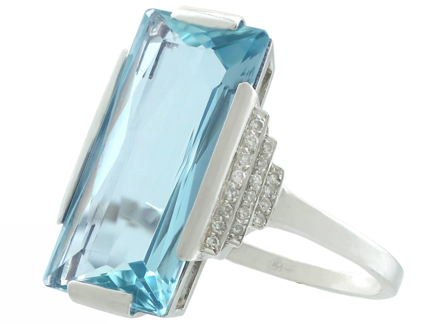 large aquamarine cocktail ring