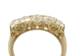 1910s 1.63 Carat Diamond Yellow Gold Five-Stone Ring