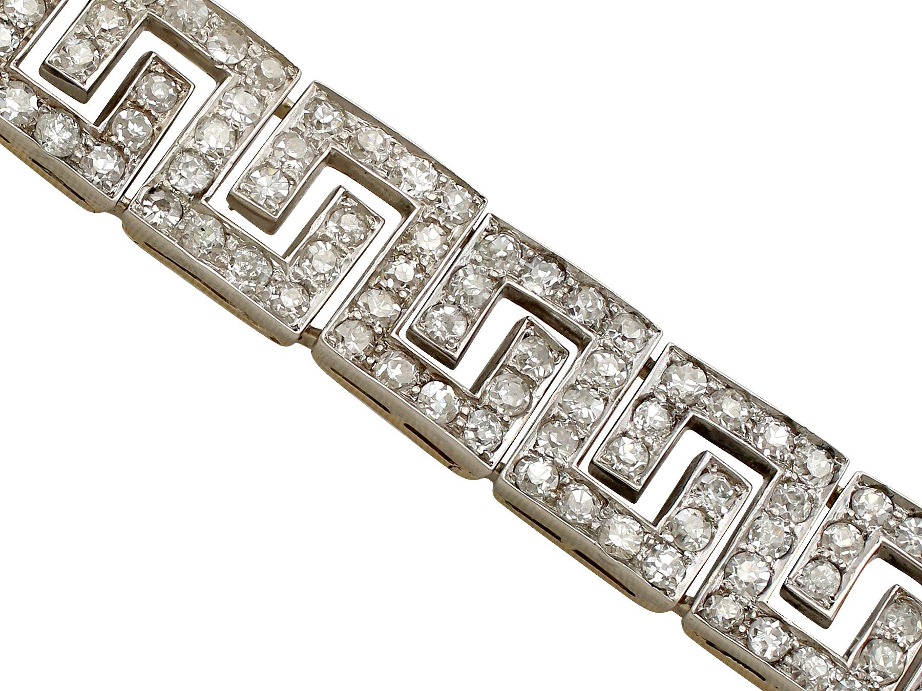 Antique Victorian 10.54 Carat Diamond and Yellow Gold Silver Set Bracelet 2