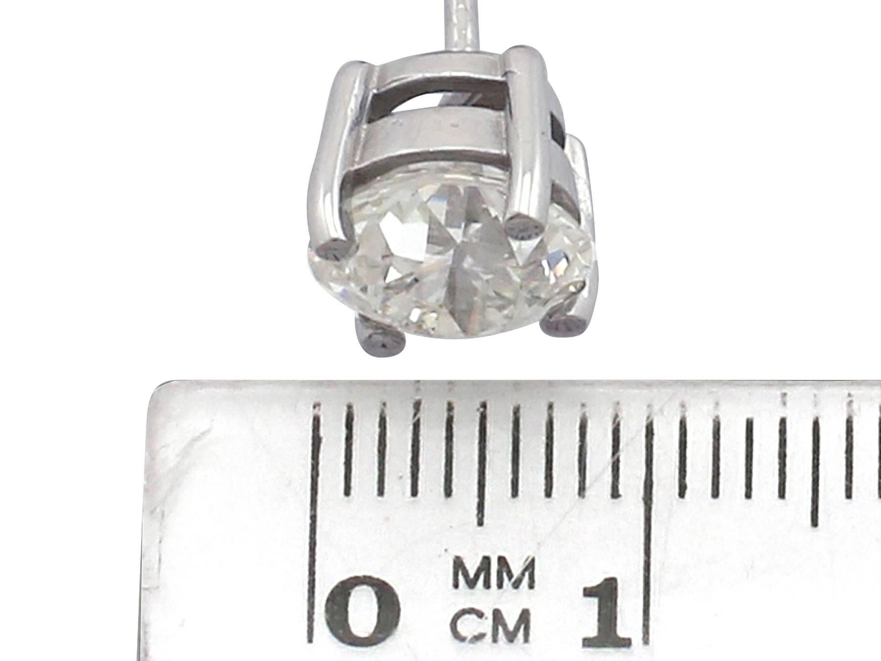 Women's 4.86 Carat Diamond Stud Earrings
